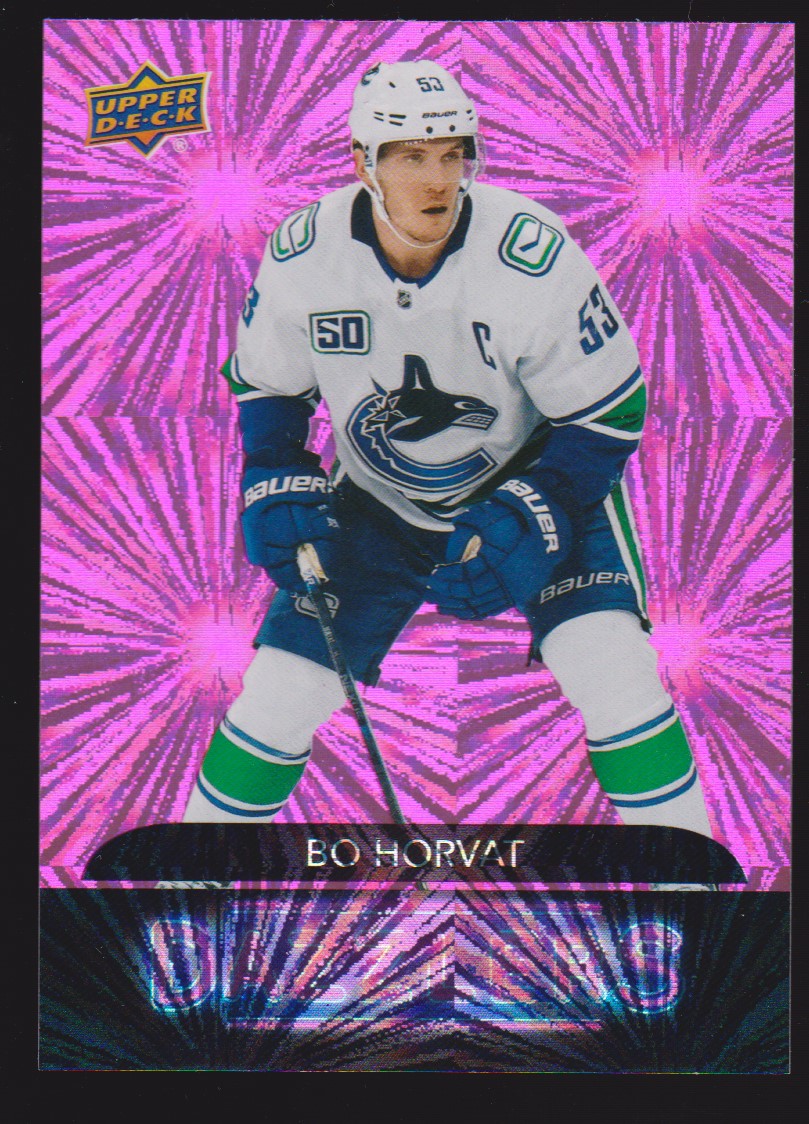 2020-21 Upper Deck Dazzlers Pink #DZ94 Bo Horvat (image for) 2020-21 Upper Deck Dazzlers Pink #DZ94 Bo Horvat